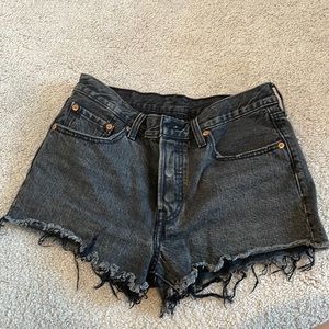 Levi’s 501 faded black cut-offs